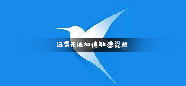 迅雷无法加速敏感资源怎么办?迅雷无法加速下载敏感资源解决方法