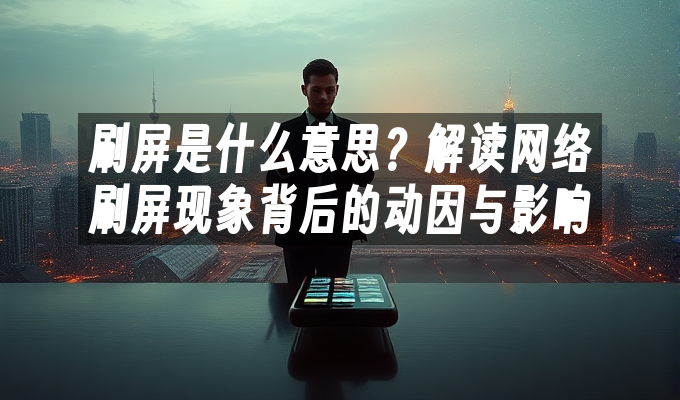 刷屏是什么意思?解读网络刷屏现象背后的动因与影响