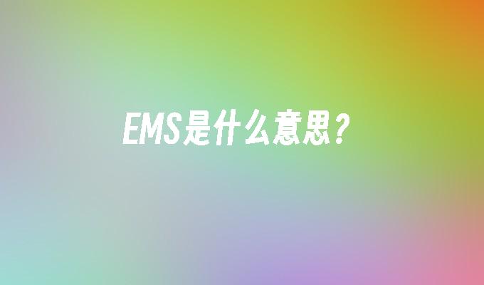 EMS是什么意思?