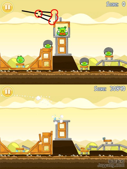《愤怒的小鸟》5-2图文攻略_angry birds 攻略