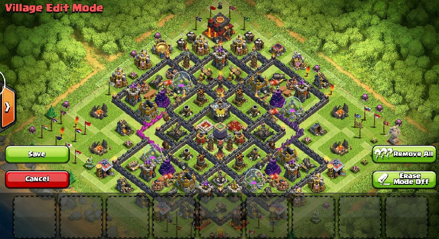 一阵用到老！部落冲突10本阵型12月更新前后对比_10本部落战阵型