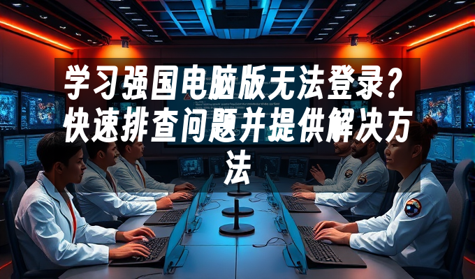 学习强国电脑版无法登录?快速排查问题并提供解决方法