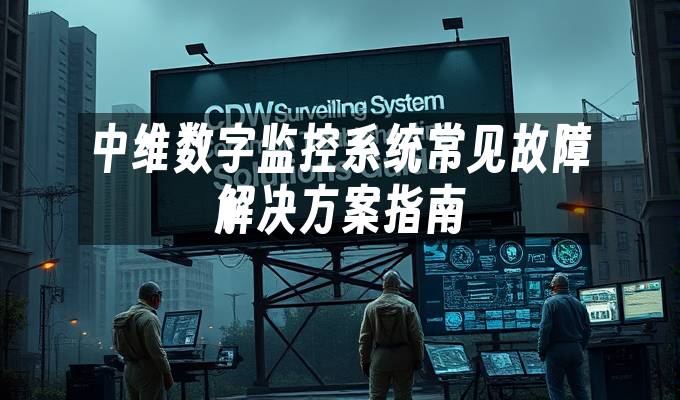 中维数字监控系统常见故障解决方案指南