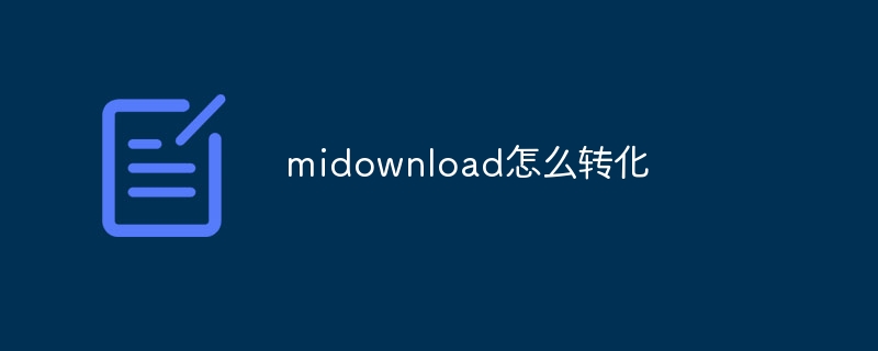 midownload怎么转化