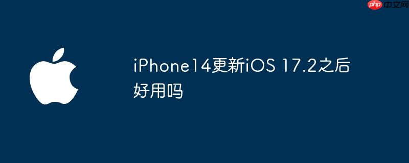 iPhone14更新iOS 17.2之后好用吗