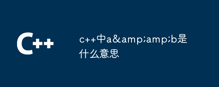 c++中a&b是什么意思