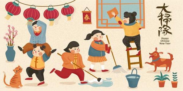春节前扫尘是我国的传统习俗