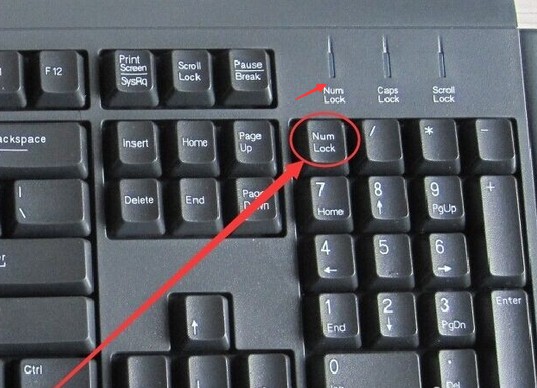 方法一：“Numlock”键