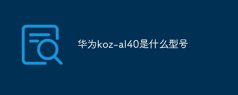 华为koz-al40是什么型号