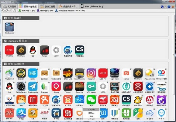 4-ifunbox界面管理app数据-所有应用程序