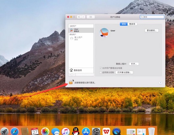 14-点击窗口左下角金色锁