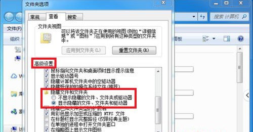 9-选择显示隐藏的文件、文件夹和驱动器