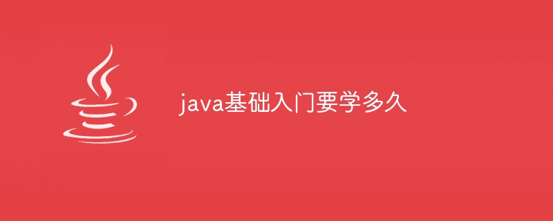 java基础入门要学多久