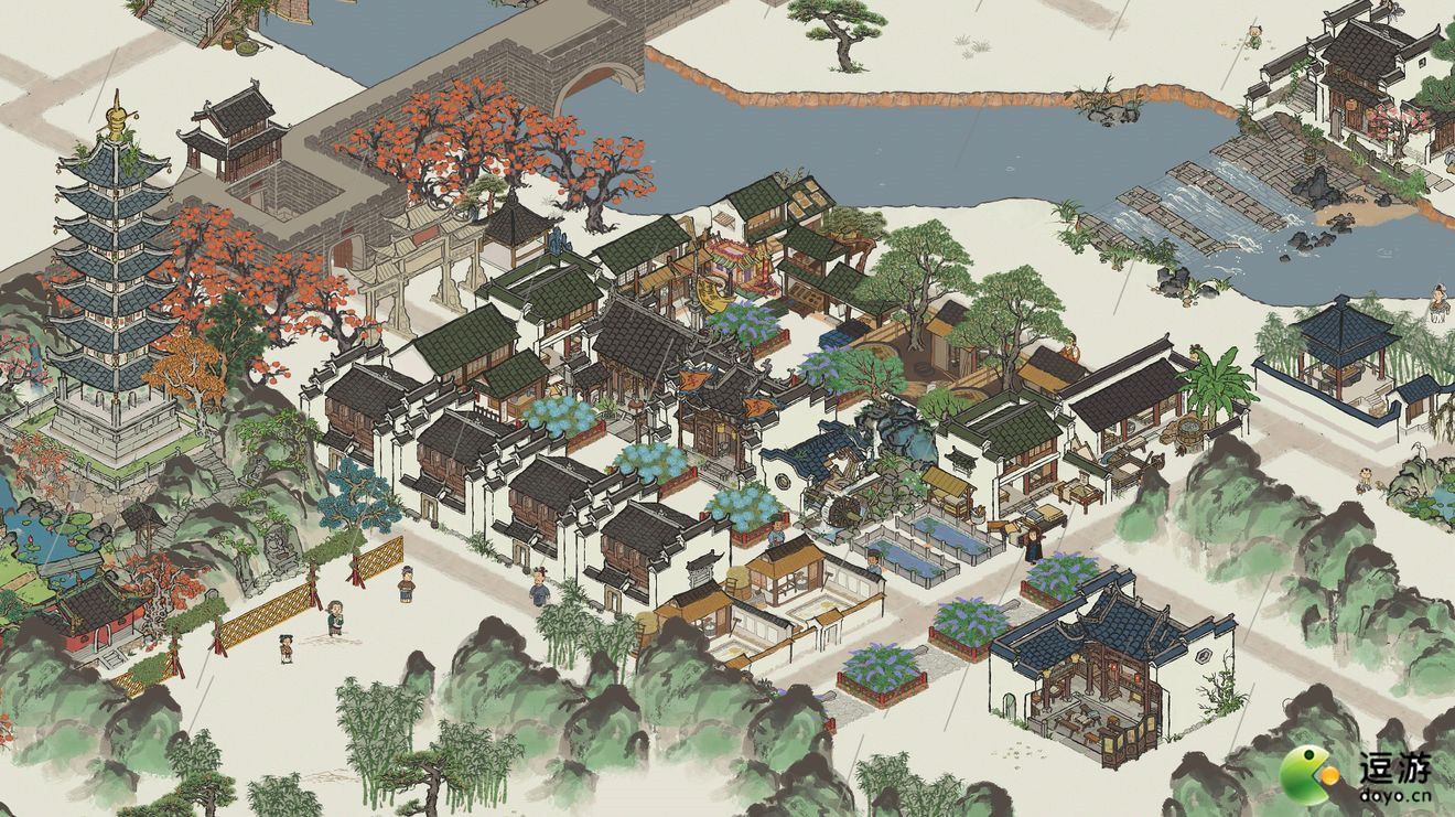 江南百景图徽商四玩家们族布局摆放思路分享