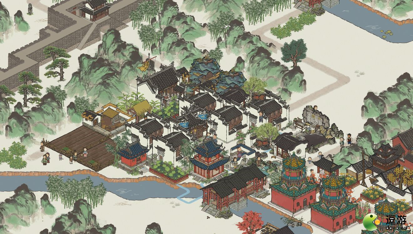 江南百景图徽商四玩家们族布局摆放思路分享