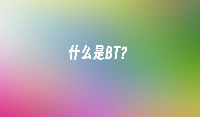 什么是BT?