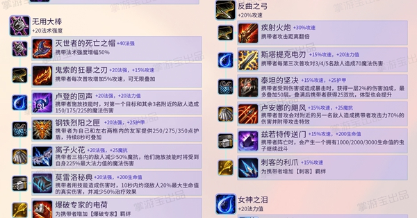 云顶之弈S3装备合成图一览 装备属性详解