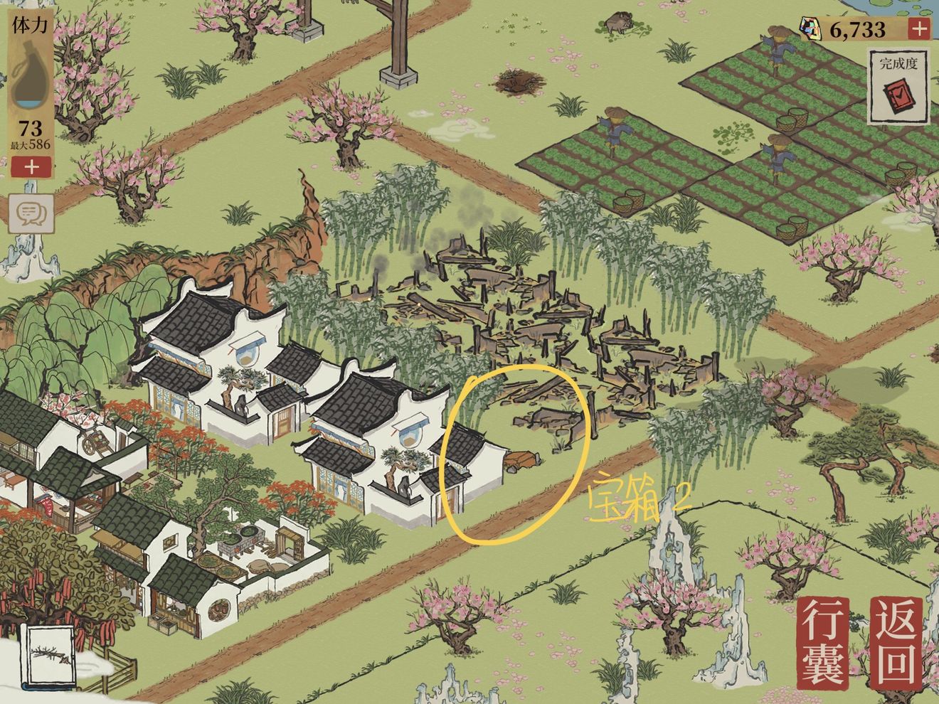 江南百景图桃花坞探索攻略大全 宝箱、钥匙及废墟位置汇总