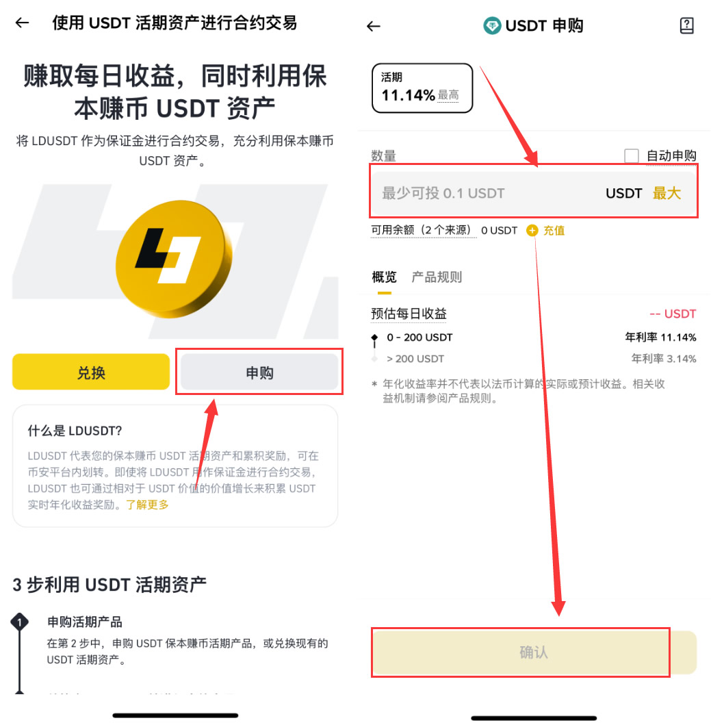 币安LDUSDT是什么?如何申购/赎回?LDUSDT让你边赚活期理财边开合约