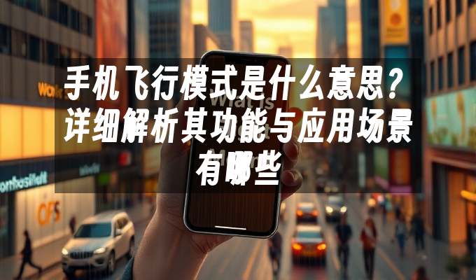 手机飞行模式是什么意思?详细解析其功能与应用场景有哪些