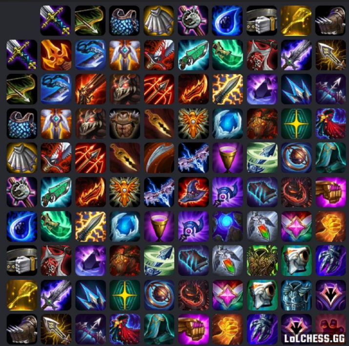 LOL云顶之弈10.12高清装备合成图 最新10.12版本装备合成图鉴