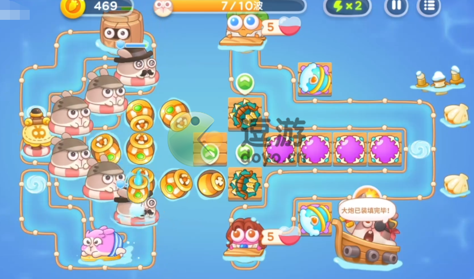 保卫萝卜4阿波尼克号55关通关攻略