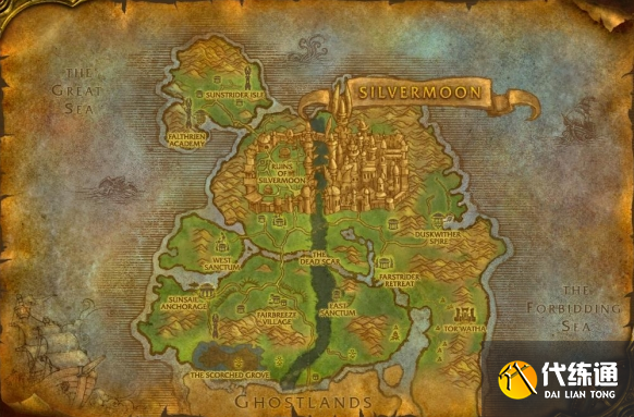 魔兽世界永歌森林地图位置介绍1