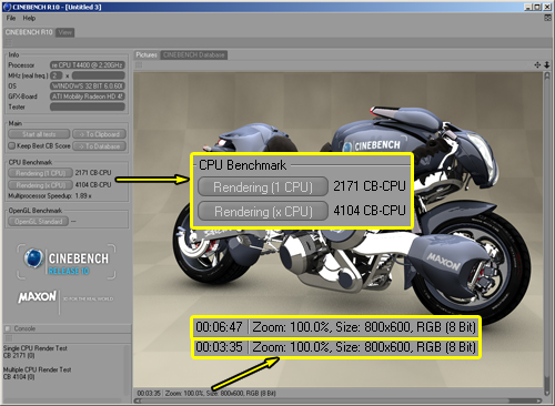 神舟 承龙F440 CineBench R10测试