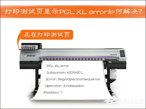 HP激光打印机打印测试页显示PCL XL error如何解决?